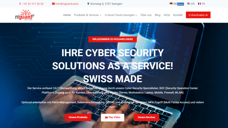 cyber security, secure wi fi, mfa, and enduser security solutions nguard.swiss